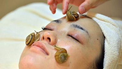 หอยทาก นวดหน้า ที่ญี่ปุ่น 