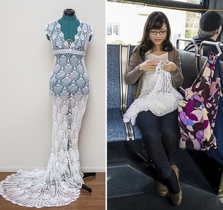 ถักชุดแต่งงาน 