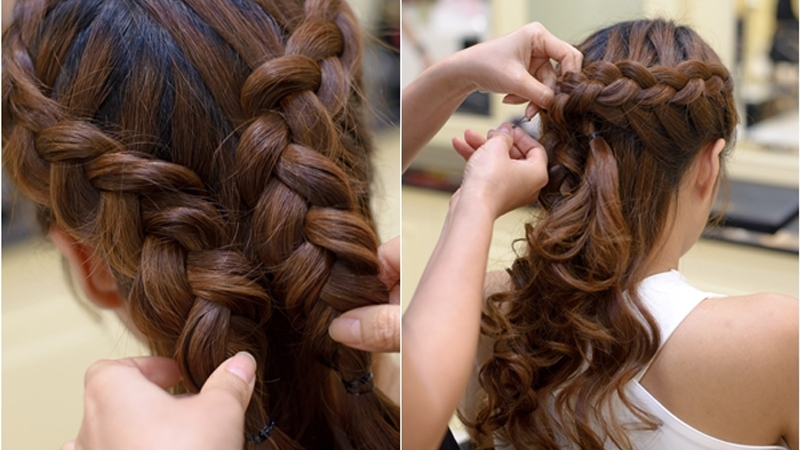 คลิปทำผม ถักเปีย ถักเปียเกล้า ทรงผมเจ้าสาว ทำผม ทำผมเจ้าสาว เกล้าผม