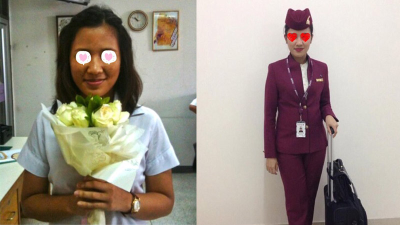 ผู้หญิงต้นแบบ ฝันอยากเป็นแอร์โฮสเตส เคล็ดลับดูแลตัวเอง แอร์โฮสเตส