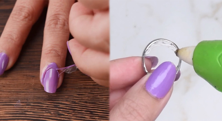 DIY by Blossom กาว ทาเล็บ ประโยชน์ของกาว ล้างแปรง