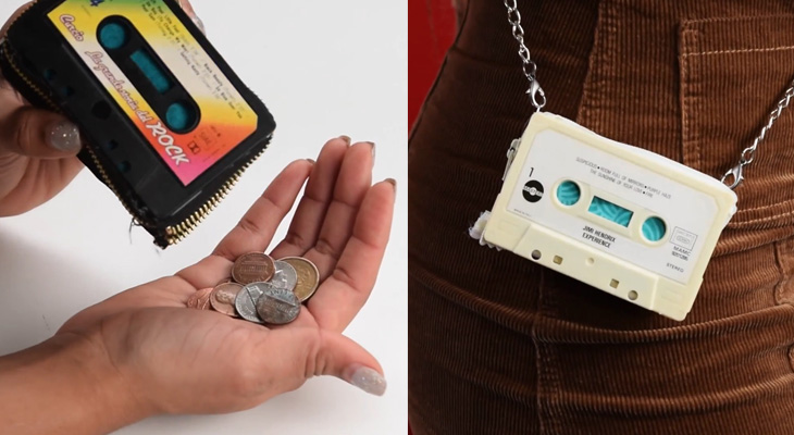 DIY by Blossom กระเป๋า ตลับเทป เทปคาสเซ็ท เปลี่ยนเทปให้เป็นกระเป๋า