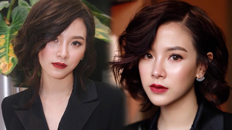 ทรงผม ทรงผมบ๊อบสั้น ทรงผมสั้น ผมบ๊อบ ใบเฟิร์น ใบเฟิร์น พิมพ์ชนก