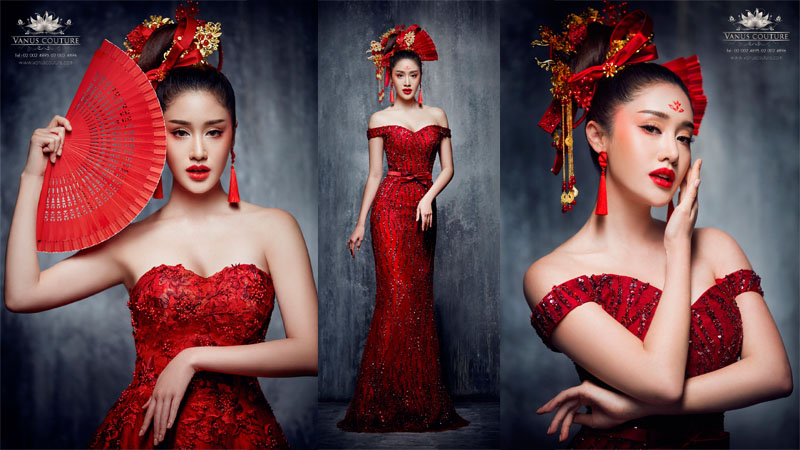 ชุดยกน้ำชา ชุดแต่งงาน ชุดแต่งงานพิธีจีน พิมประภา ตั้งประภาพร