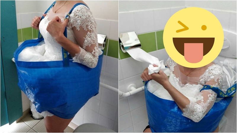 ikea bag ชุดแต่งงาน ถุงอิเกีย มิกซ์แอนด์แมทช์ เจ้าสาว
