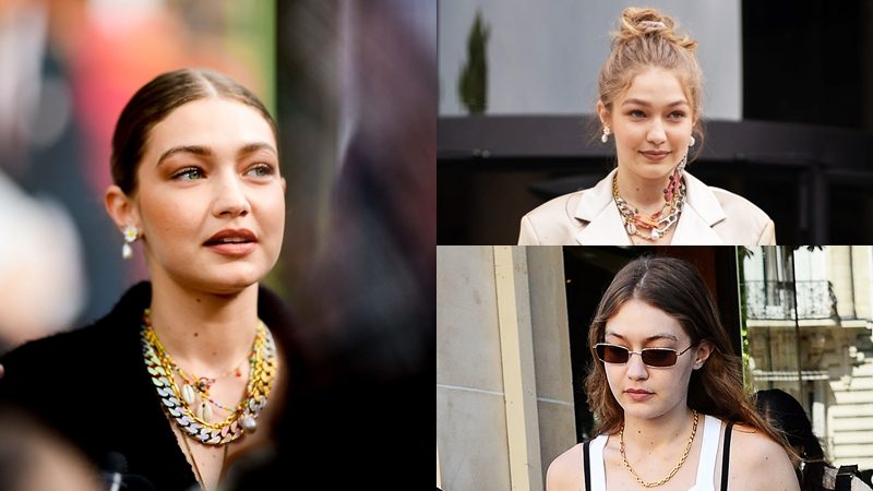 Gigi Hadid สร้อยคอ แฟชั่นสไตล์