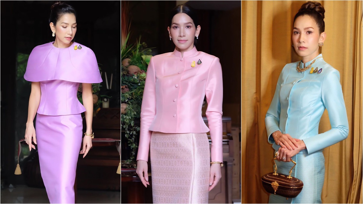 ชุดผ้าไทย ชุดผ้าไหมไทย ชุดไทย นุสบา นุสบา-ปุณณกันต์ ผ้าไหมไทย